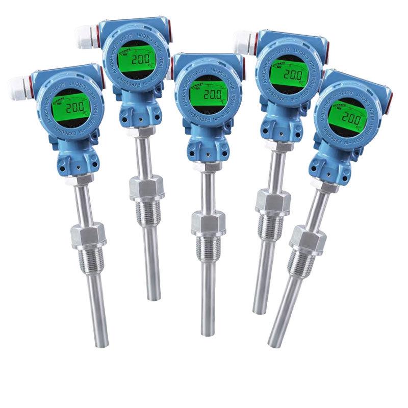 Hefei Shangyi SBWZ-2480/230/231 Temperature Transmitter with 4-20mA Digital Display, 200mm Length, 0-250°C Range