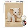 5D Pearl Art Adorable Elephant Design DIY Rhinestone Painting Frameless Wall Decor Handmade Craft Gift for Home Bedroom Living Room