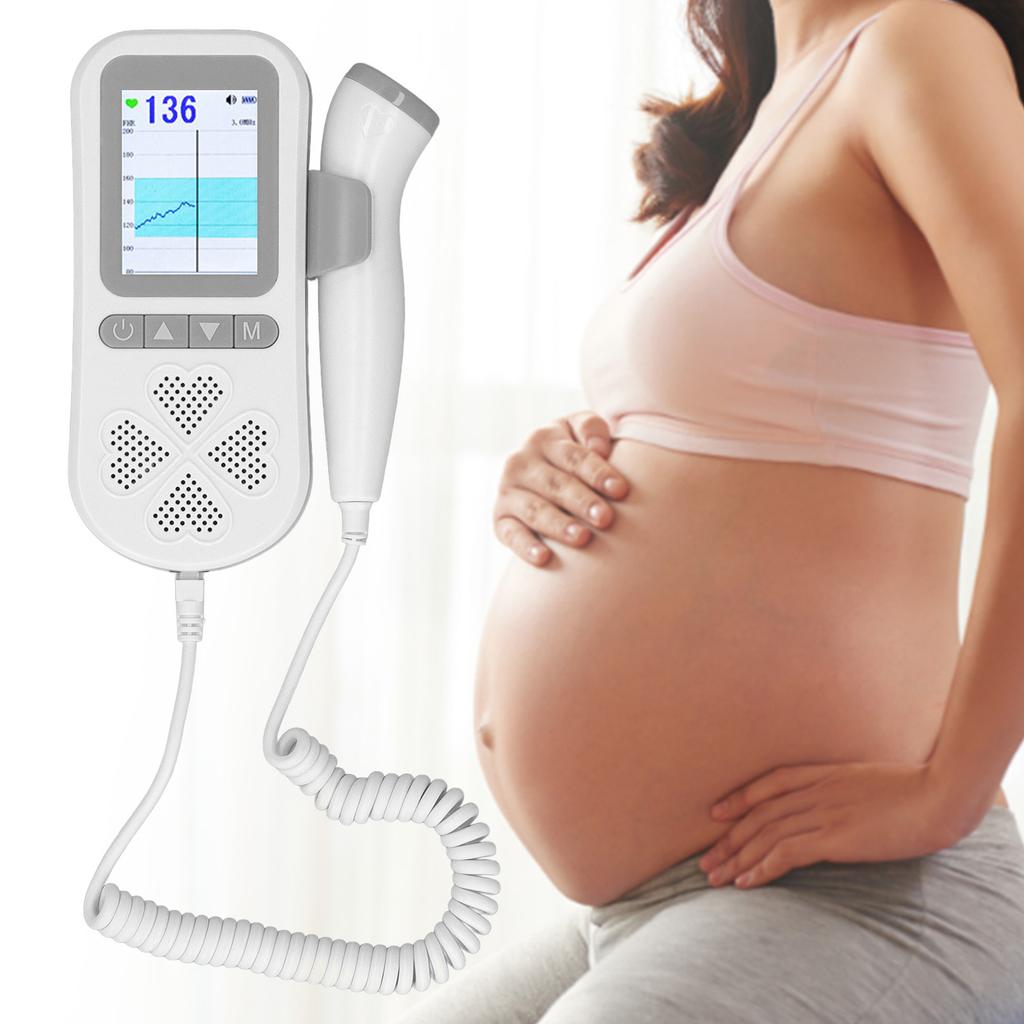 Fetal Heartbeat Monitor 3 Modes Accurate Measurement Noise Reduction Heart Detector with Charging Line