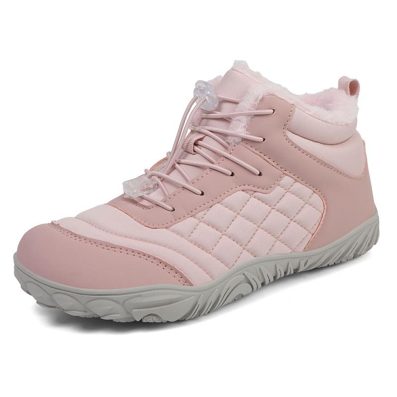 Winter Sneeuwschoenen Lopen op Blote Voeten Wandelen Trekking Sneakers Antislip Brede Neus Enkel Laarsjes Waterdicht Warm Houden Schoenen Unisex 42 white