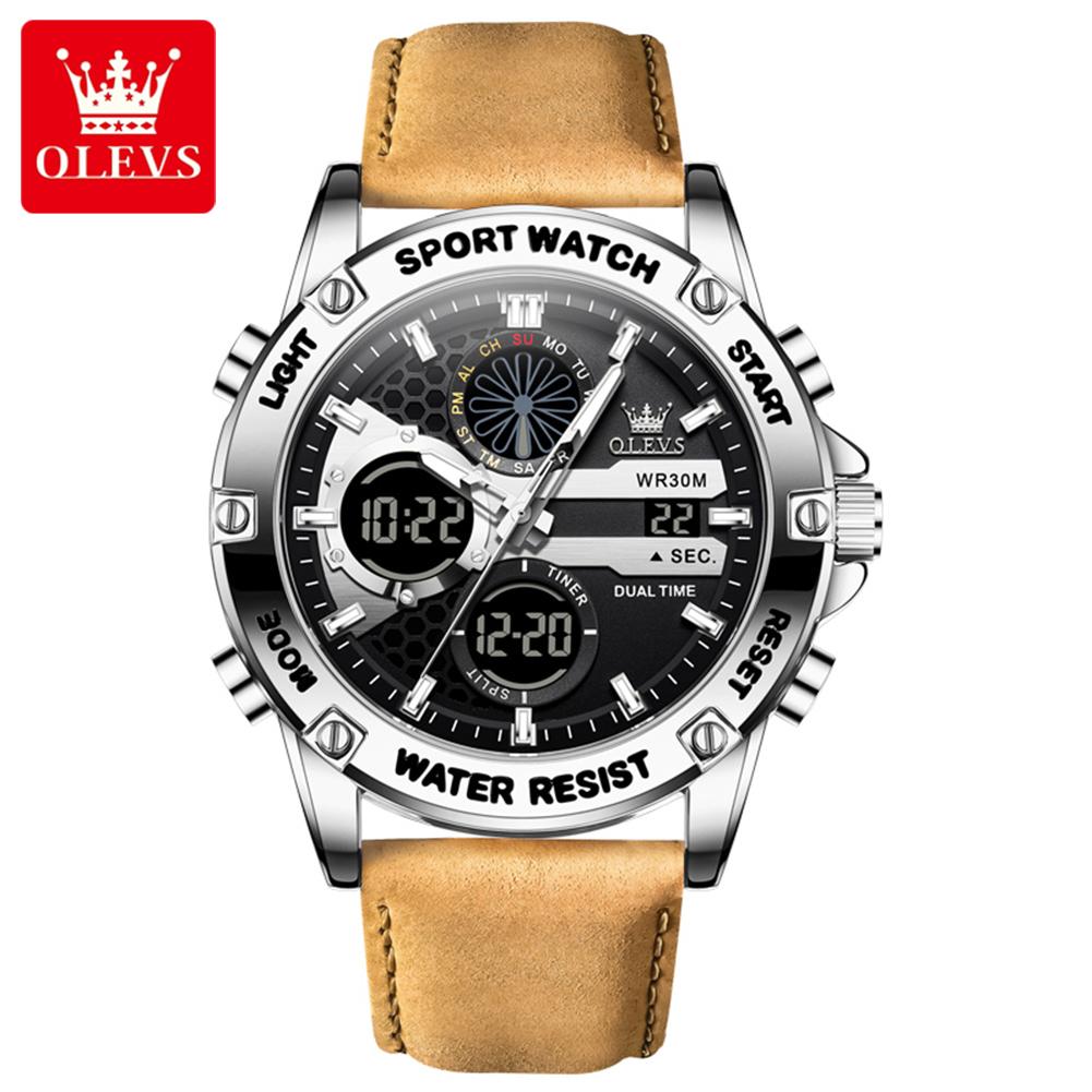 OLEVS 1110  Oem Custom logo Sport Luxury Brand Fashion Classic Multifunctional Chronograph Calendar Digital Watch for Man