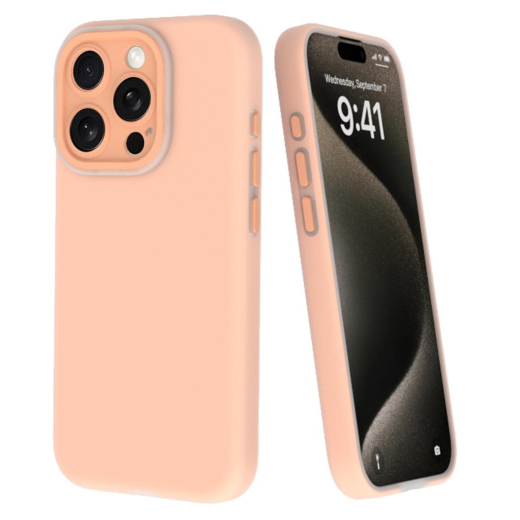 For iPhone 14 Pro Case with Glass Lens Film,Liquid Silicone Soft Phone Cover