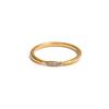 Yhpup 6789# Cubic Zirconia Geometric Thin Ring Casting Stainless Steel Metal Minimalist Charm Jewelry Wholesale