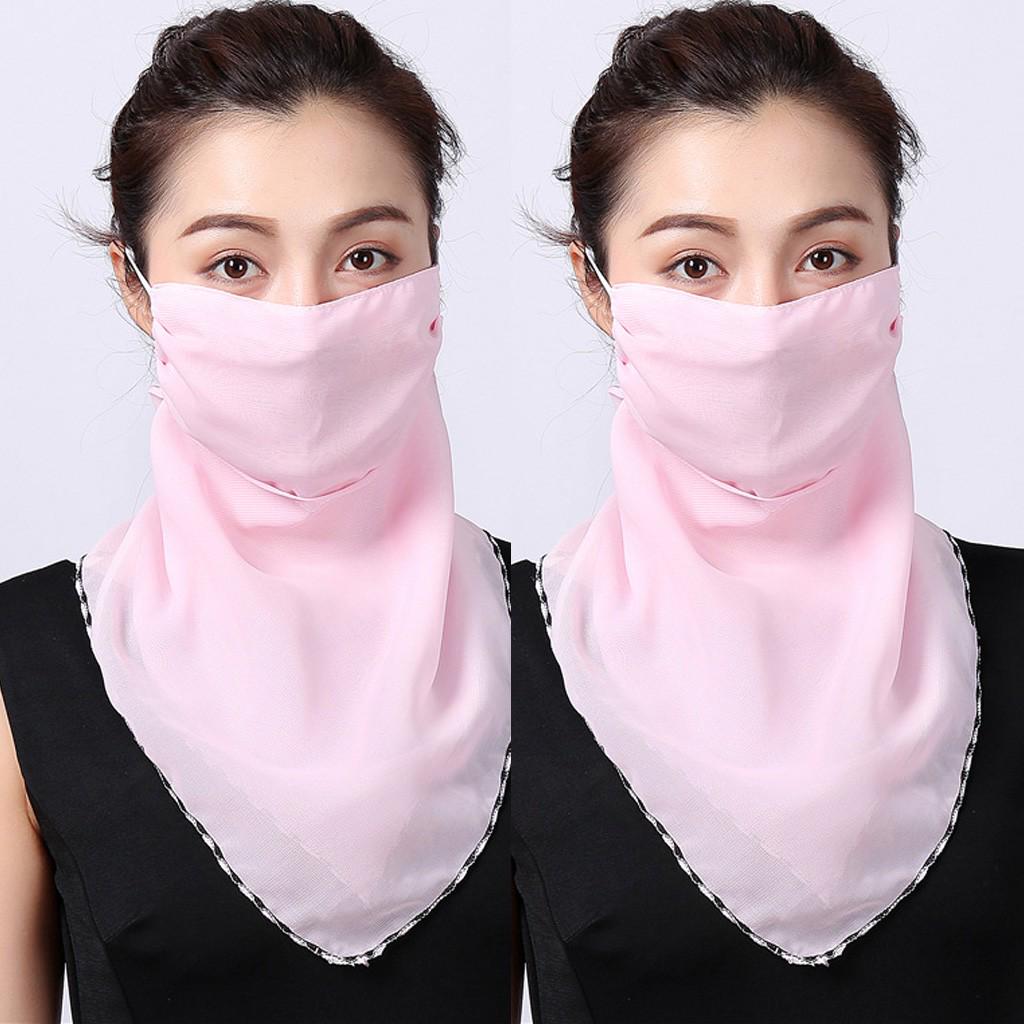 

(проектор)2шт женщин солнцезащитный шифоновый защитный шарф шейный шарф защитная маска