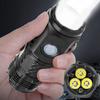 1-5PCS Compact Camping Torch 5 Lighting Modes 300LM Mini Handheld Flashlight Non Slip USB Charging Waterproof for Camping Hiking