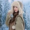 Thickened Warm Ear Cap Ladies Winter Hairy Warm Cotton Hat Outdoor Cycling Skiing Thunder Feng Hat