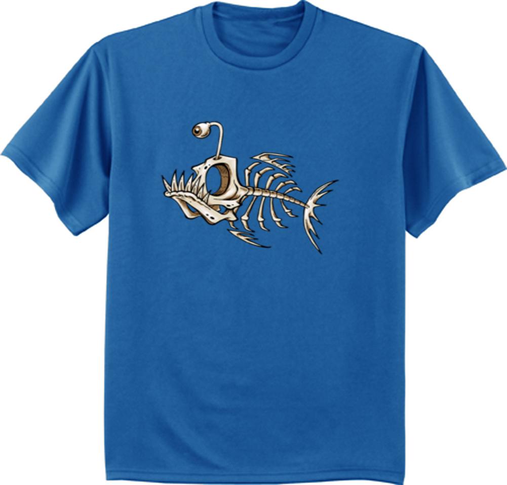 Men s t-shirt fish bones design fishing bone fish tee shirt for men blue M