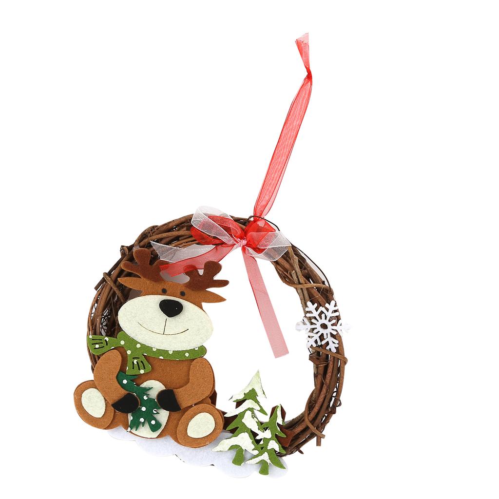 Christmas Decorative Rattan Wreath Christmas Vine Circle Wreaths DIY Christmas Craft Interior Decoration for Home Party