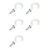 100X PVC Coated Stainless Steel Screw In Cup Hooks Ring Plant Jewelry Hanger Holder Dining Bar Tool S