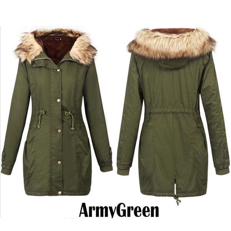 Women's Cotton Padded Winter Down Coat Jacket Thicken And Warm Long Parka For Cold Weather