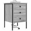 Nightstand Set of 2 Grey Sonoma 42 x 41 x 61 cm Particleboard