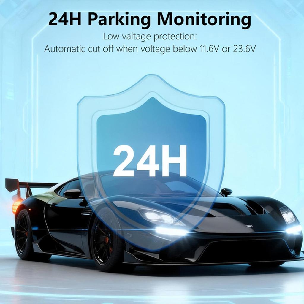 OBD Power Adapter Plug And Play 12V/24V To 5V Step-Down Line Hardwire Car Monitor Wire For Parking Lot Road Trips Daily Driving