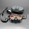 Professional Wet Low Volume Freediving Mask, Tempered Glass Dive Mask, J-Type Diving Mask, Snorkel Set, Diving, Swimming, Snorkeling, Mask