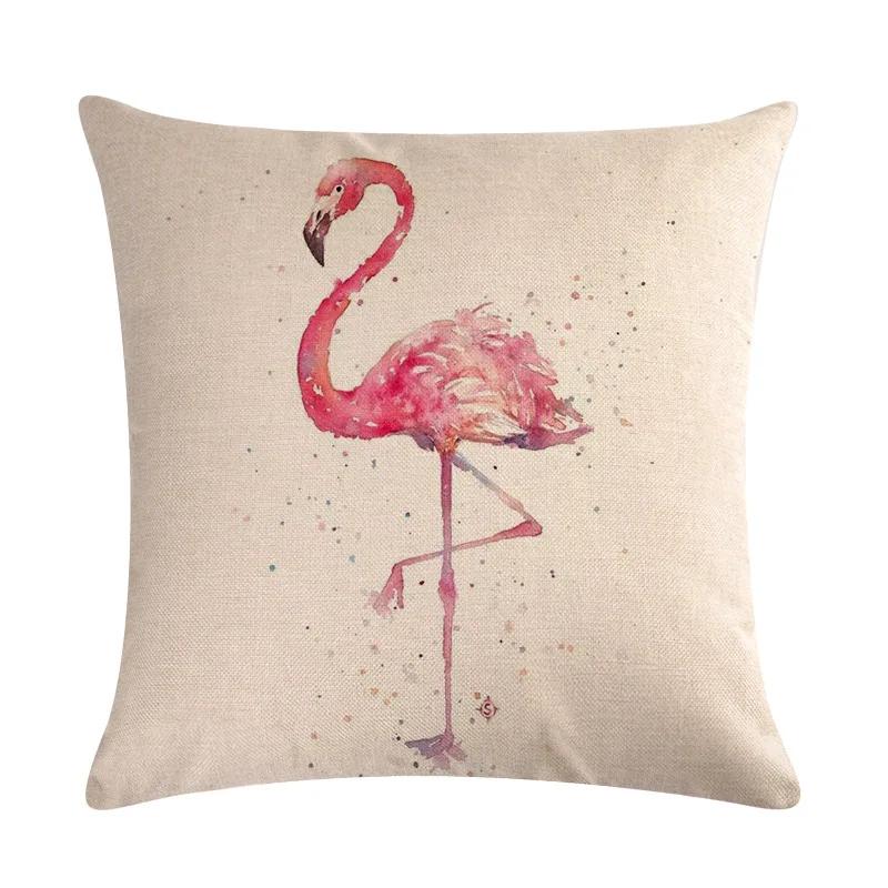 Painted Art Pillowcase Animal Print Linen Pillowcase Chair Sofa Home Decoration Cushion Cover