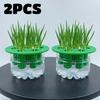 2PC Garden Nursery Pot 7-Hole Garlic Scallion Hydroponic Planters 3D Printed Hydroponic Mold for Flower Vegetable Home Gardening