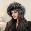 Zimní klobouk bucket dárek klobouk se širokou krempou stylová pokrývka hlavy plyšové klobouky móda s klapkami na uši ruční praní vícebarevný