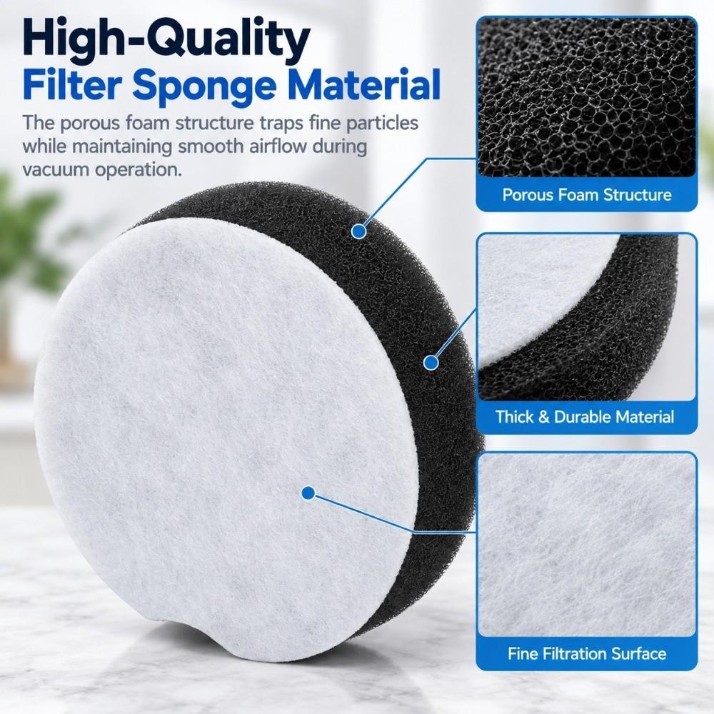 6PCS Sponge Filter Sponge Replacement for Bissell Rowenta 1520/2112/2690