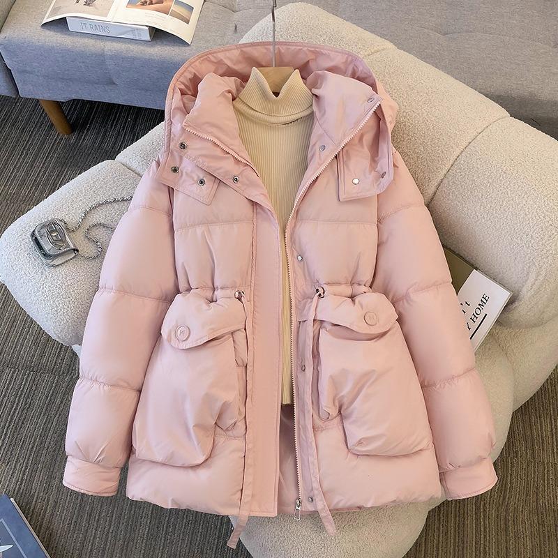 Down Padded Jacket Women's Winter Short Padded Jacket Fashion Waist Thick Padded Jacket Warm Jacket
