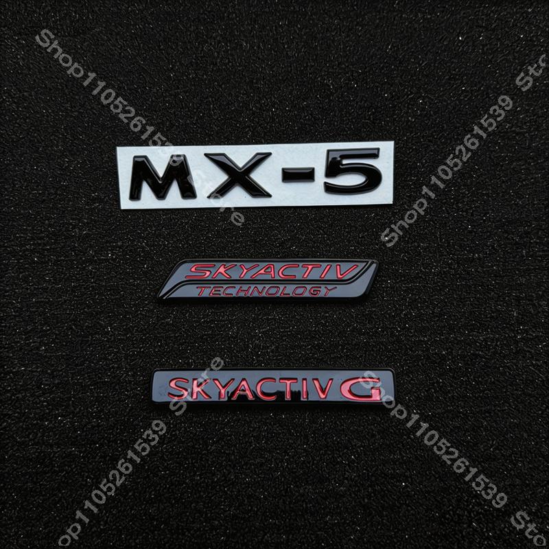 For MAZDA MX5ND 2015-2016 2017 2024 2025 2026  Front Grille Trunk Steering Wheel Emblem Decorate Sticker MX5 Logo Accessories FF17