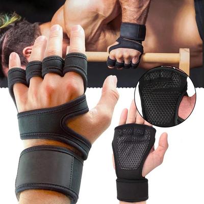 Half Finger Weight Training Gloves for Men Women Fitness Sports Wrist Palm Protector Gloves Anti-slip Gym Cycling Gloves Black 6