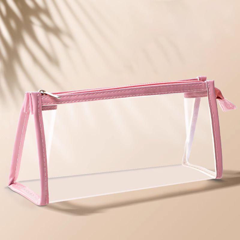 Transparent Exam Pencil Case - Simple Stationery Bag for Primary School Students and Women