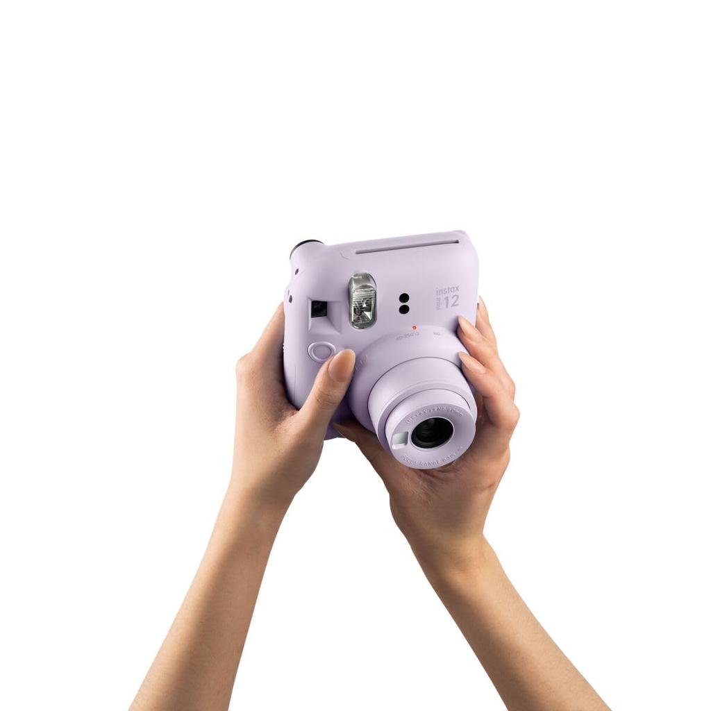 instax mini 12 lilac camera, purple.