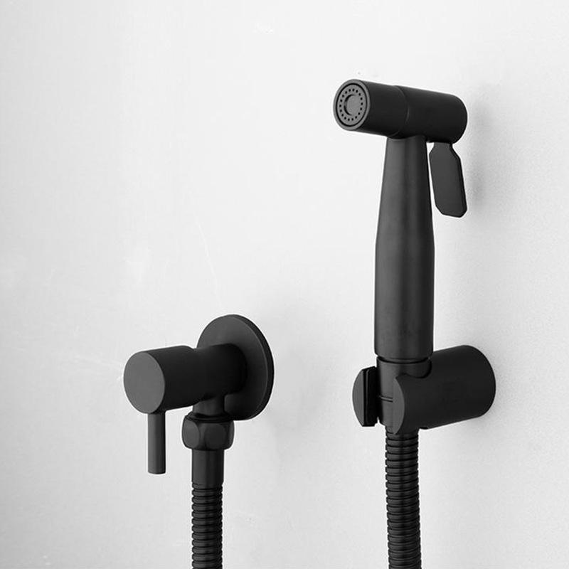 304 Stainless Steel Matte Black Bidet Spray Gun Toilet Set - Silent Companion