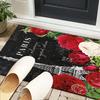 Parisian Eiffel Tower Romance Office Rug Chair Mat, Entryway Carpet, Suitable for Front Door, Bedroom, Living Room, Desk, Holiday Gift