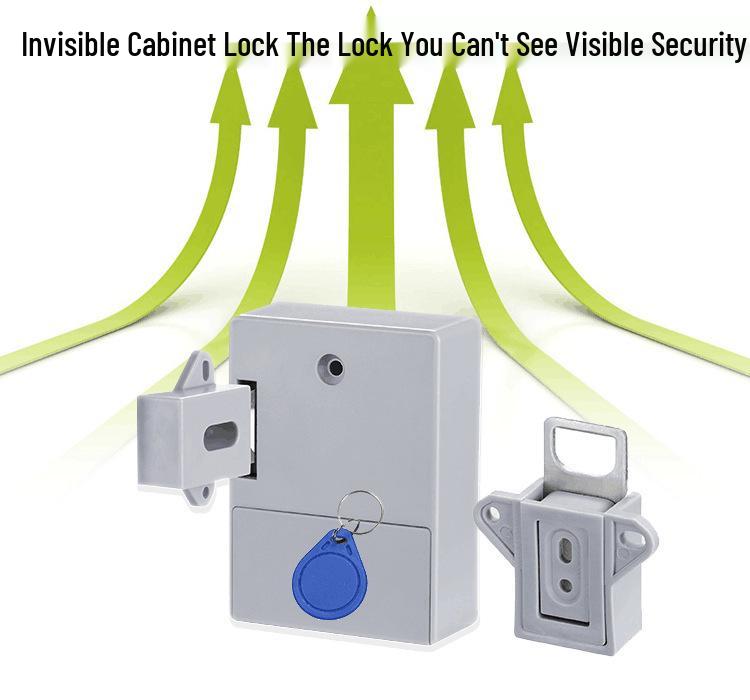 Electronic Keyless Invisible Cabinet and Drawer Lock for Saunas and Shoes