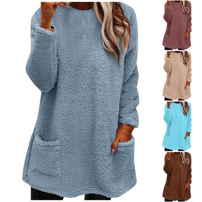 Damesmode casual warm T-shirt met lange mouwen en ronde hals