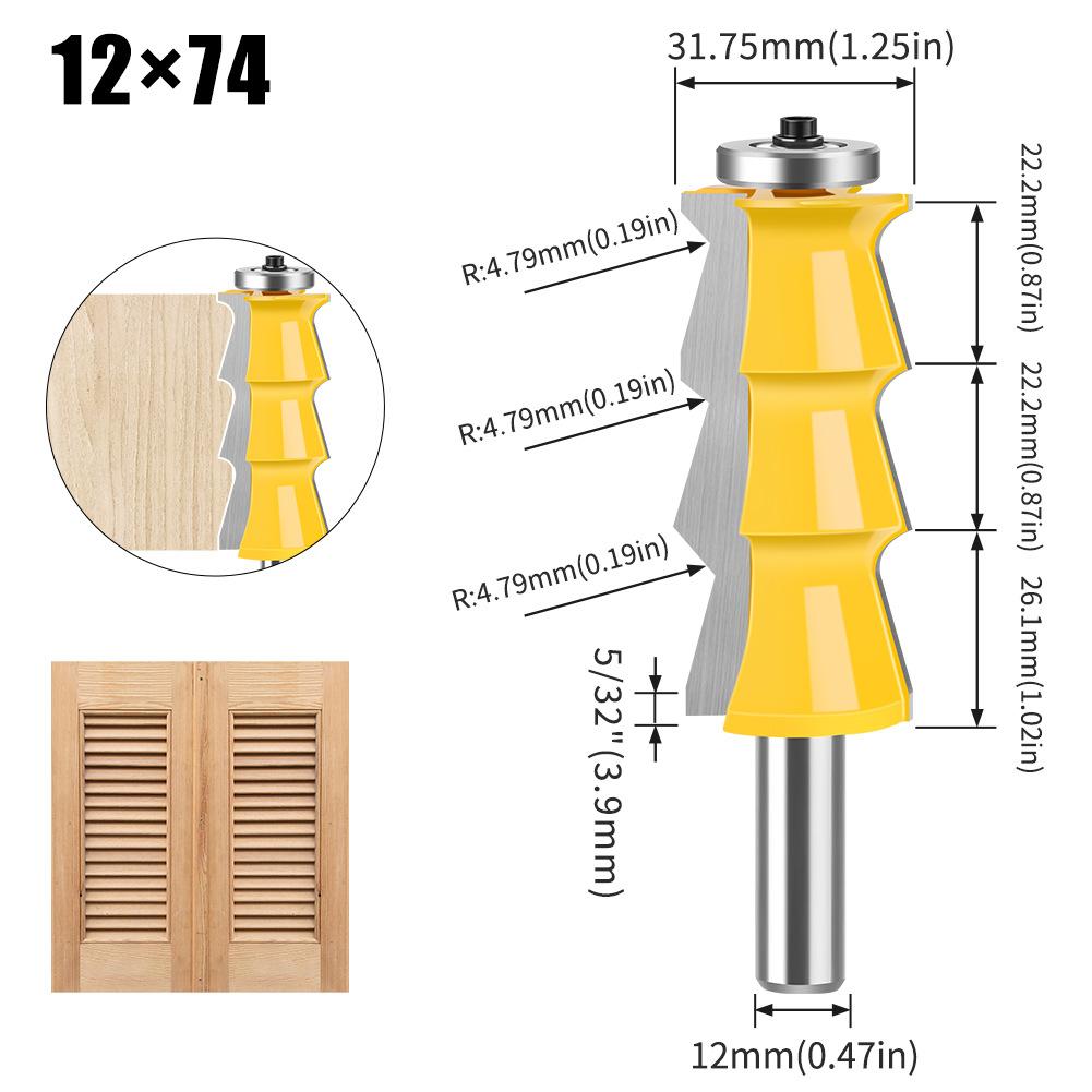 

8 handle 1/2 handle woodworking milling cutter, shutter armrest cutter, line cutter, armrest cutter, engraving machine point wood milling cutter head Venetian armrest knife 12 handles