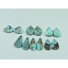 Natural Tibetan Turquoise Matched Pair Pear Cabochon Gemstone 06 Pair Lot C-3593