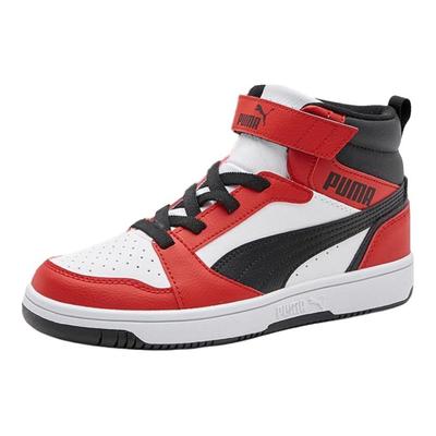 Rebound V6 Mid Ac Jr Versatile Comfortable Mid-Top Kids Skate Shoes Kids Skate Shoes Red White Black 404317-02