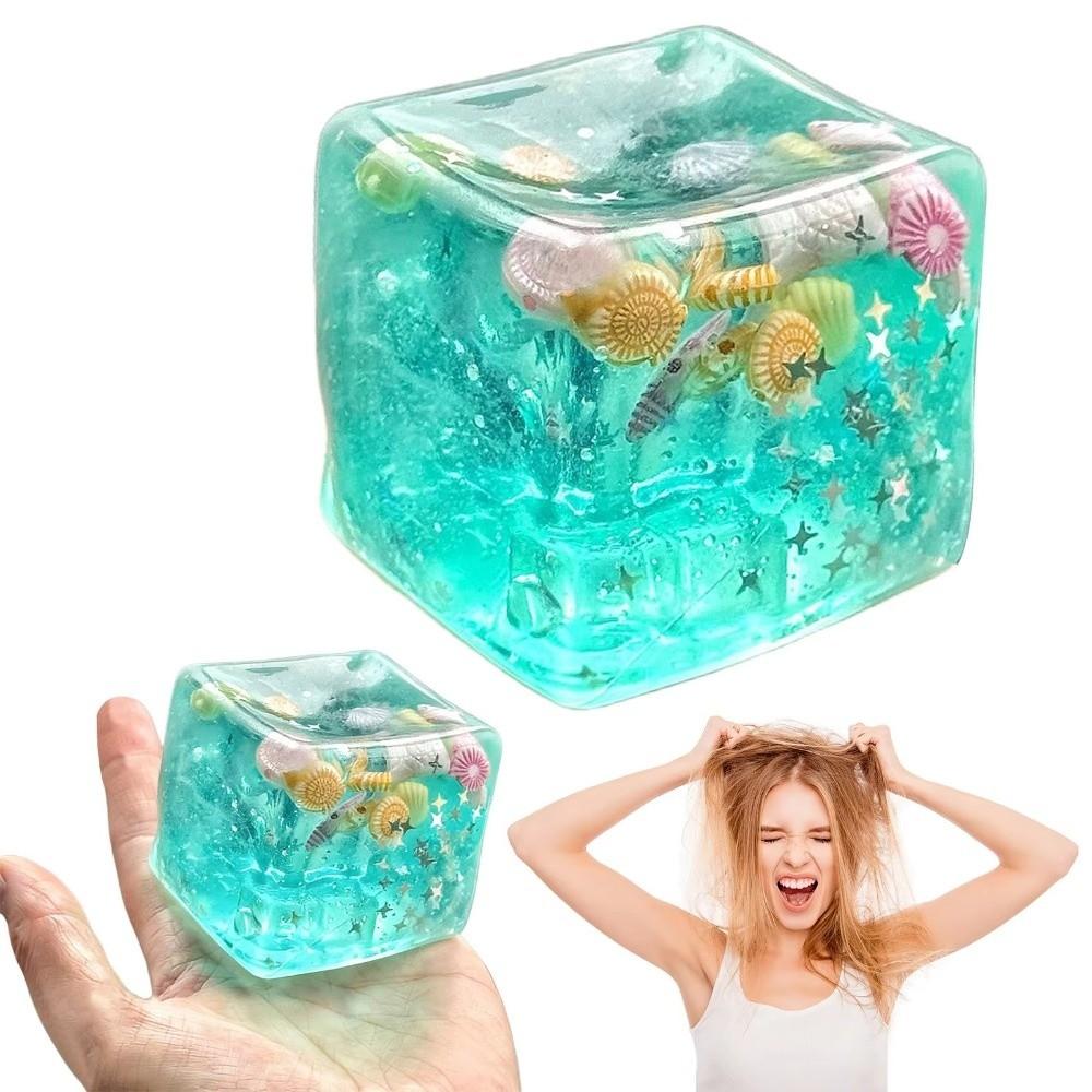 Super Soft Ocean Cube Squishy Toys Slow Rebound Ocean Cube Fidget Toy Christmas Gift