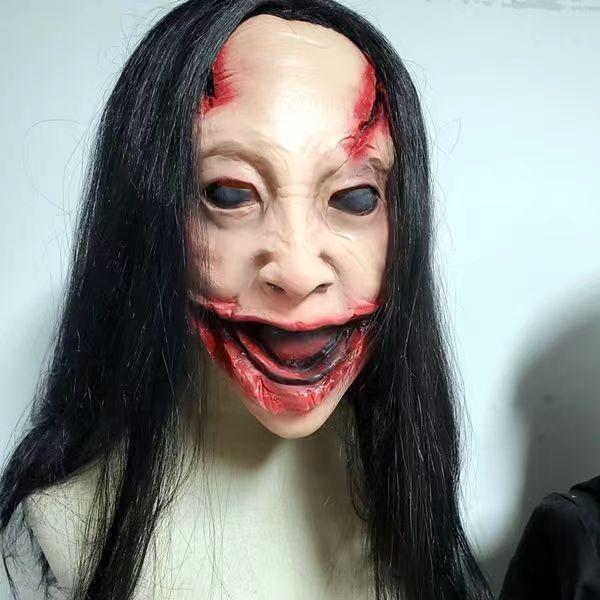 Strašidelná latexová halloweenská maska ducha pro cosplay děsivé rekvizity pro strašidelný dům