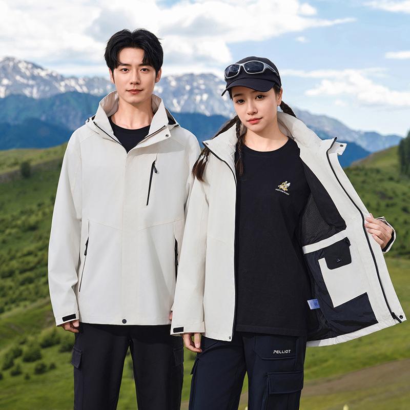 Outdoor Jacket Women's Down Jacket Three-in-one Jacket Men's Autumn and Winter Waterproof Tibetan Hiking and Cycling Mountaineering Clothing