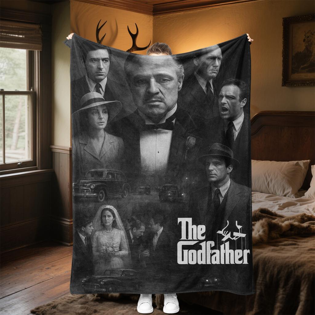 1PC Godfather Godfather Blanket Soft Comfortable All Seasons Suitable Sofa Office Travel Home Use Makes Great Gift