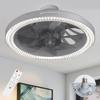 2-in-1 Ceiling Fan with LED Light Remote Control Dimmable Smart Fan Light for Bedroom Living Room Kitchen