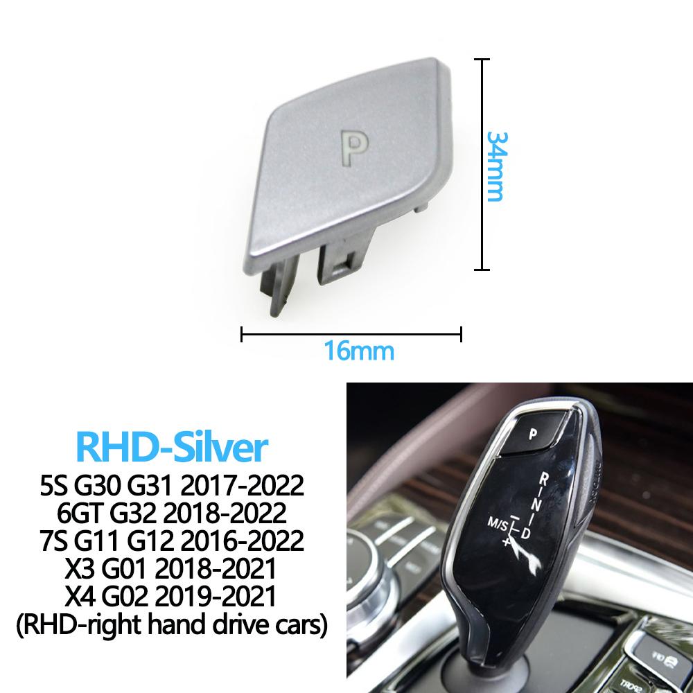 LHD RHD Car Gear Shifter Lever Auto Parking P Button Cap For BMW 5 6GT 7 X3 X4 Series G30 G31 G32 G11 G12 G01 G02