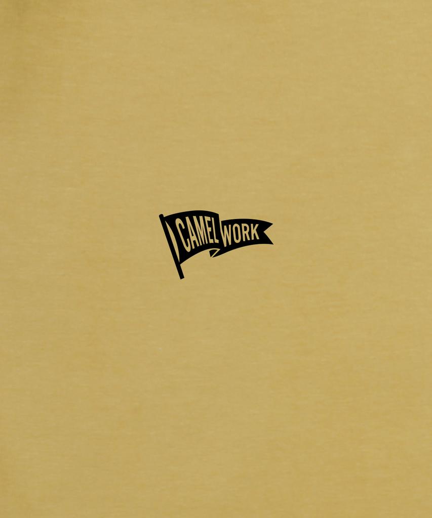 CAMEL WORK Flag Logo Short Sleeve T-Shirt (Mustard)