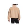 adidas Women's WIP Series Logo Embroidered Lamb's Wool Stand Collar Jacket Tan H24177