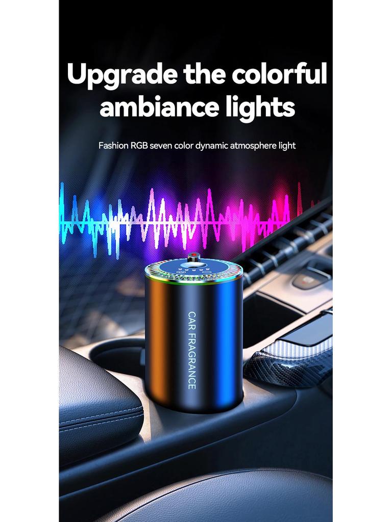 Aluminum Car Perfume Diffuser with Automatic Spray & Star Roof Atmosphere Light