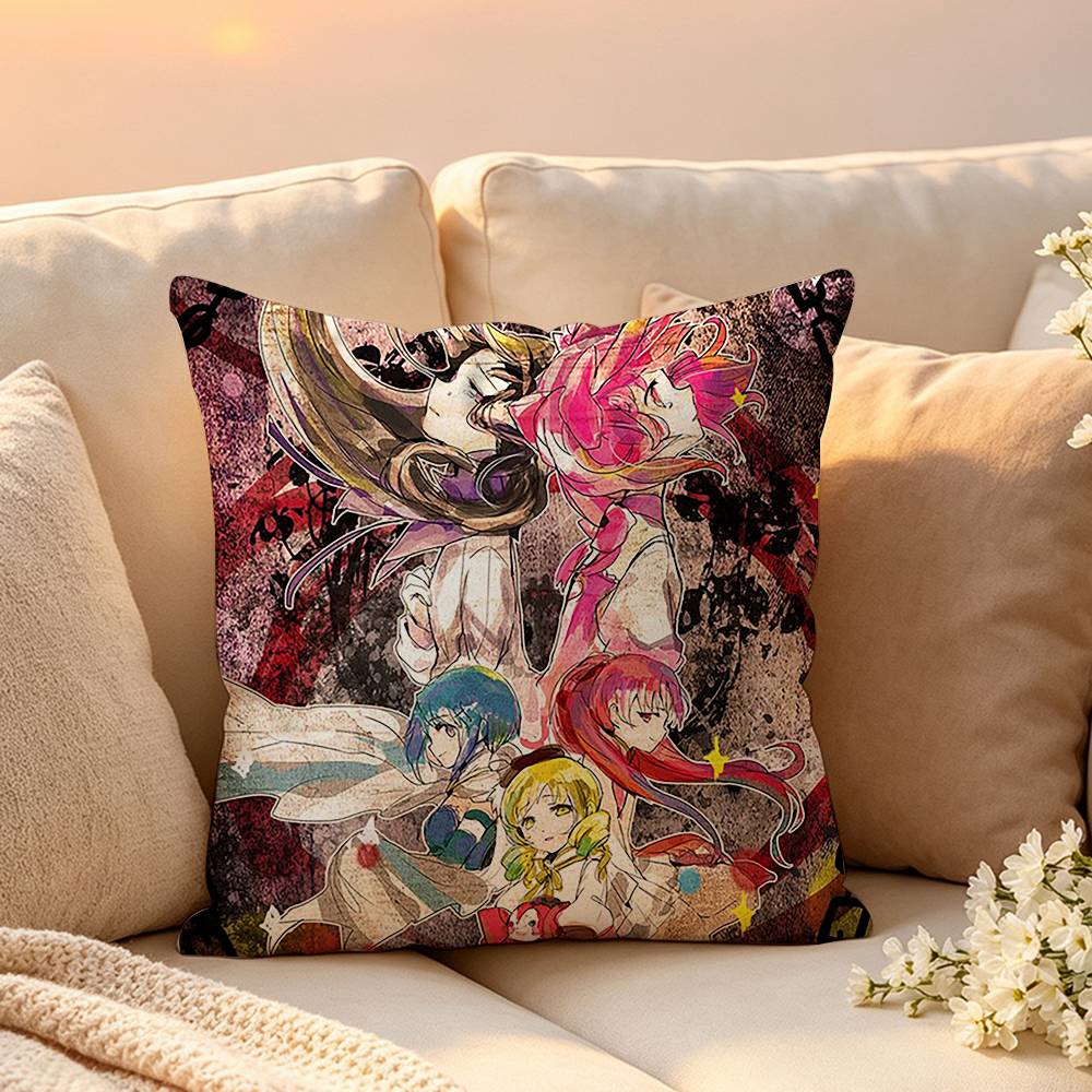 Puella Magi Madoka Mmagica Pillow Case Pattern Printed Pillowcase For Living Room Sofa Cushion Cover