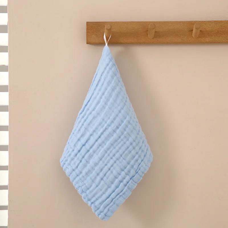 

Soft Muslin Baby Washcloths - Gentle Newborn Face Towel for Sensitive Skin, Ideal for Baby Registry & Shower Essentials синій