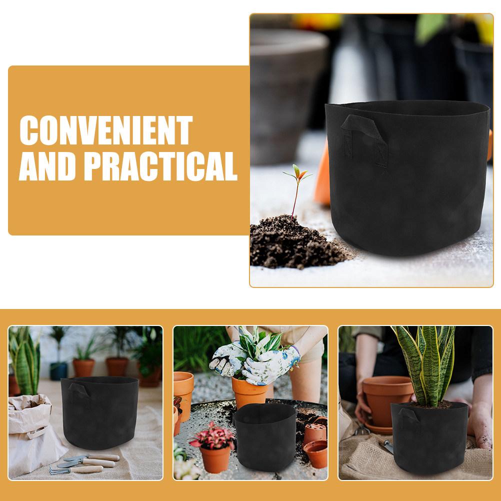 3Pcs Portable Fabric Plant Nursery Bags Handheld Growing Pouches Breathable Non-Woven Plant Storage Bags for Potato Tomato