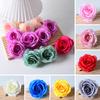 2 Pcs Realistic Artificial Rose Flower Heads Faux Silk No Stem Rose Heads