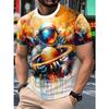 3D Digitaldruck T-Shirt Teenager Herren Kurzarm Oberteil Vielseitig Atmungsaktiv