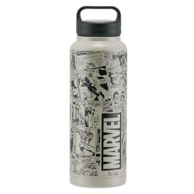 Skater Water 1200ml with Large Stainless Wide Easy To Stainless Steel Sports MARVEL Bottle, (1.2 Liters), Handle, Capacity, Insulated, Steel, Mouth,