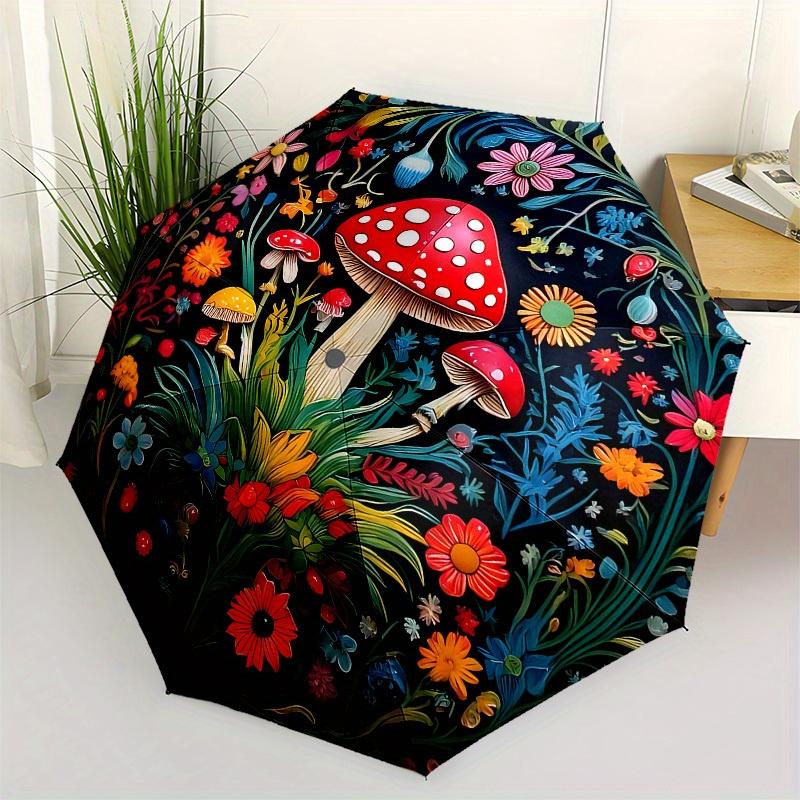 

1pc Mystical Forest Bloom Umbrella with Plastic Handle,Suitable for All Seasons Home Travel Outdoor UmbrellaB1689