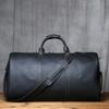 NZPJ Vintage Genuine Leather Men's Travel Bag Original Natural Cowhide Handbag Crazy Horse Leather Crossbody Bag Computer Bag